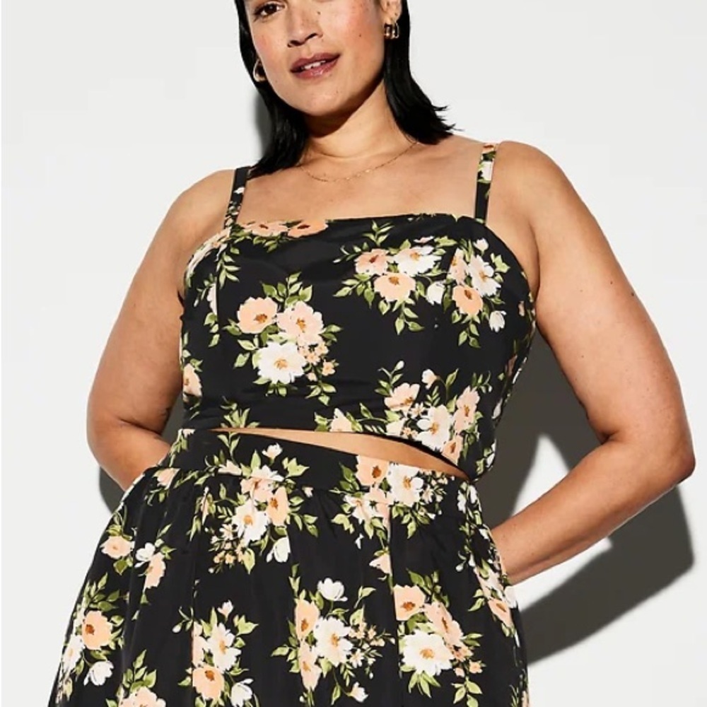 The Occasion by Old Navy Taffeta Cropped Tank Top size 2X